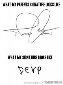 parents signature