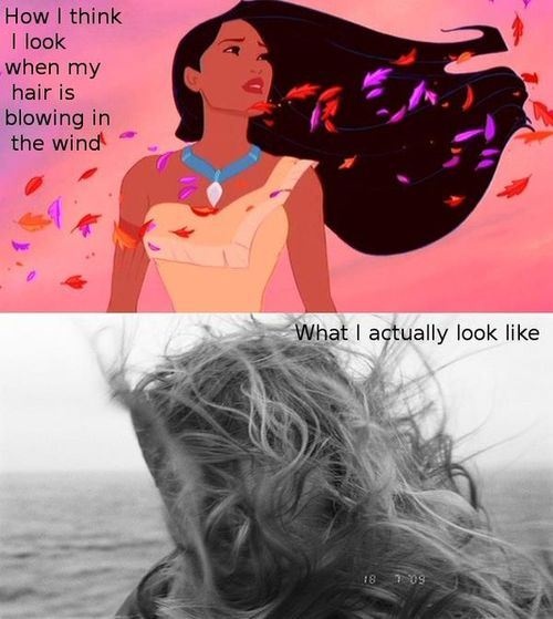 hair blowing wind