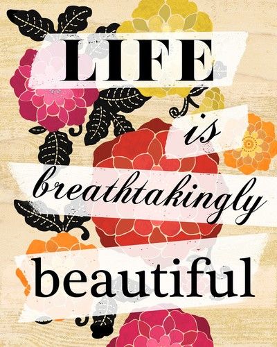 life is breathtakingly beautiful