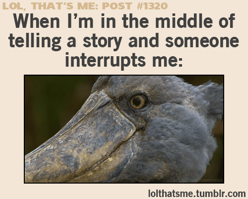when someone interrupts