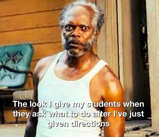 the look I give students