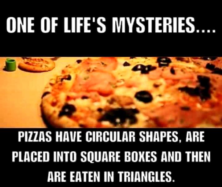 pizzas geometrical shapes