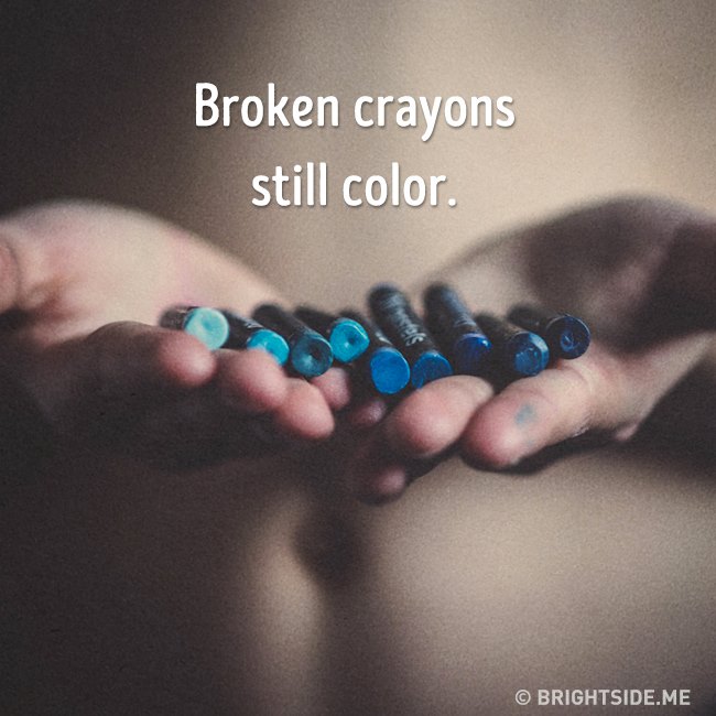 broken crayons still colour