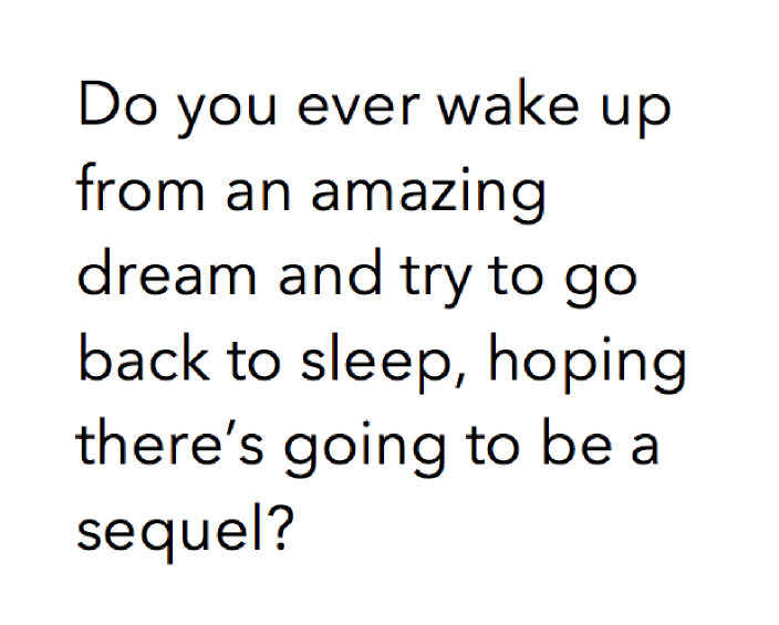 dream - go back sleep for sequel