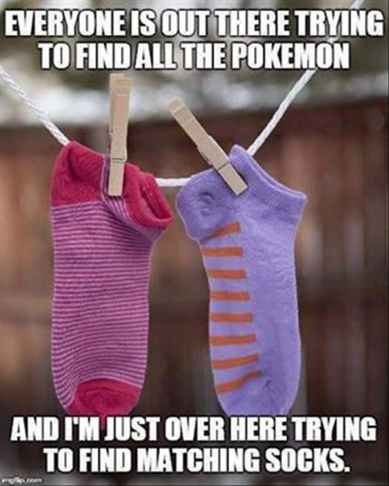 finding Pokemon - matching socks