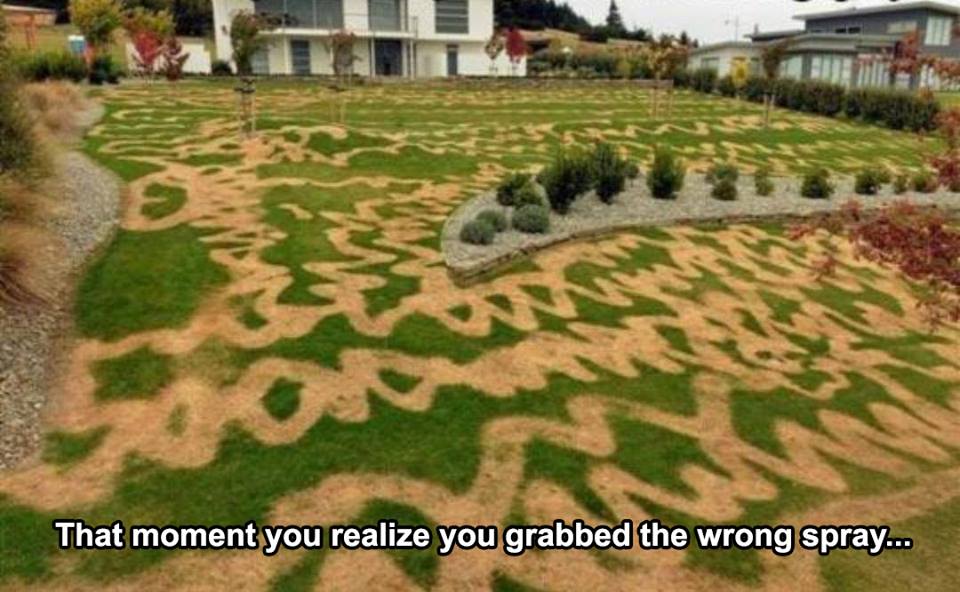 lawn wrong spray
