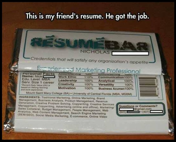 resume bar