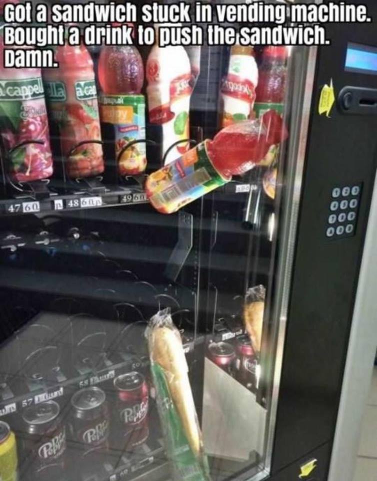 vending machine items stuck